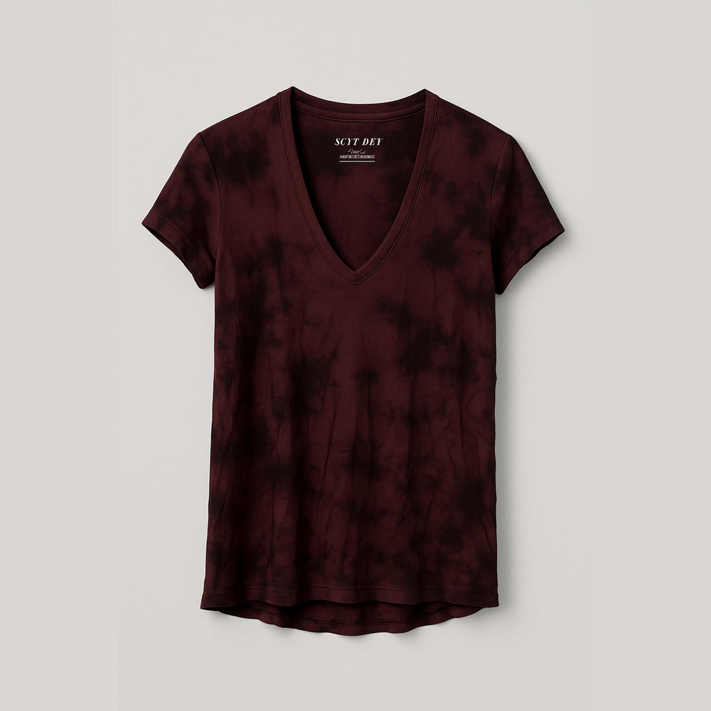 American Eagle Outfitters Deep Purple Tie-Dye Tee